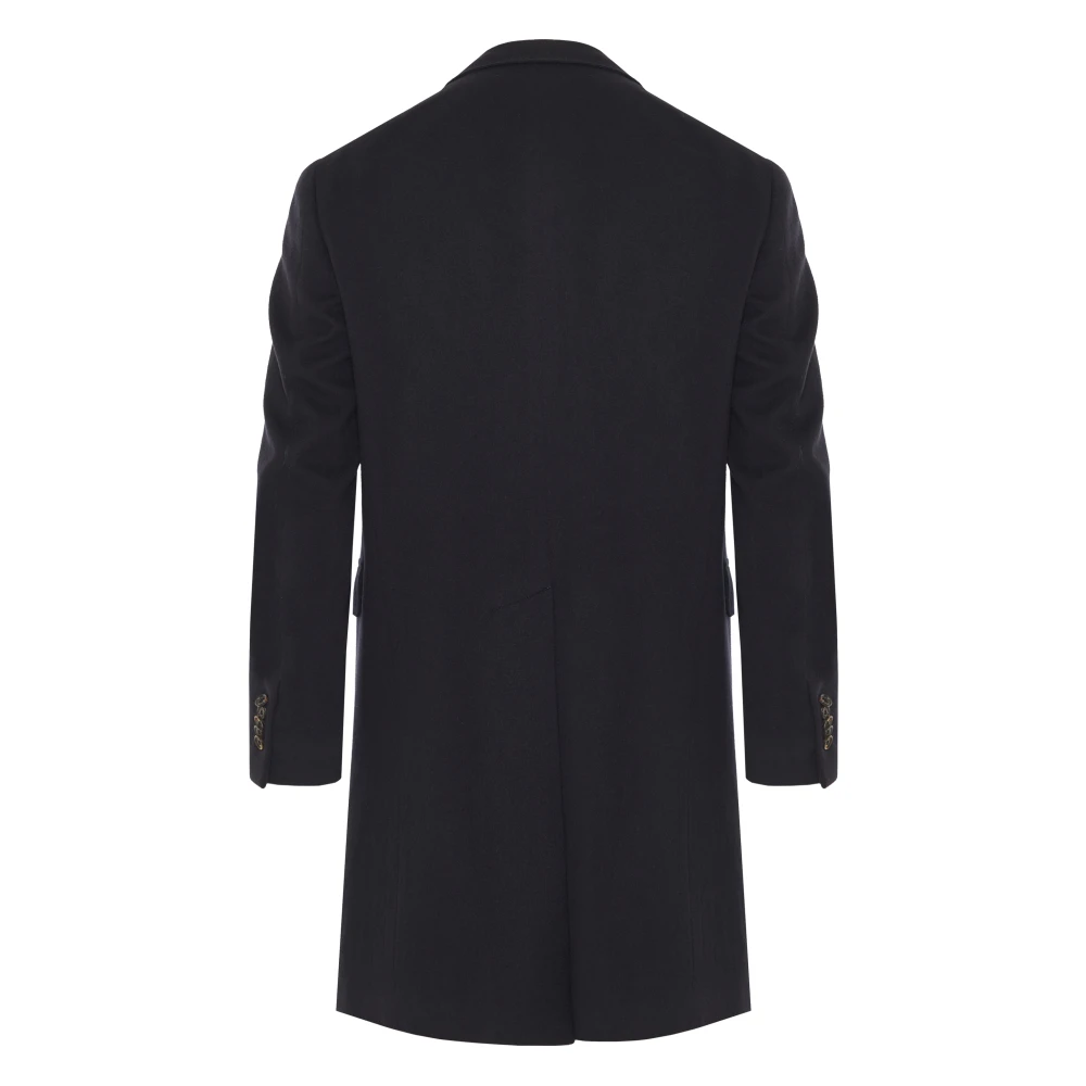 Corneliani Italiaanse wollen jas met zakken Blue Heren
