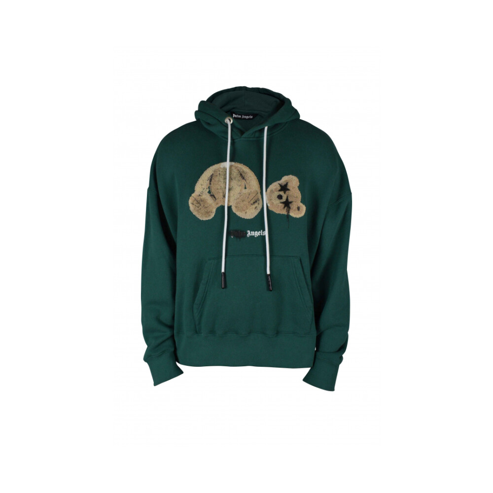 Sudadera verde con capucha y oso de peluche Palm Angels Sudaderas