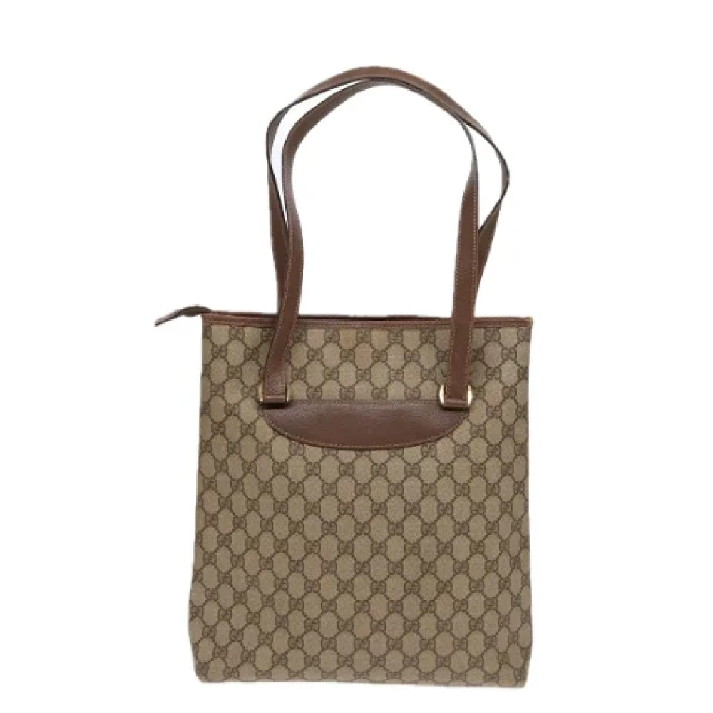 Gucci Vintage Pre-owned Leather totes Beige Dames