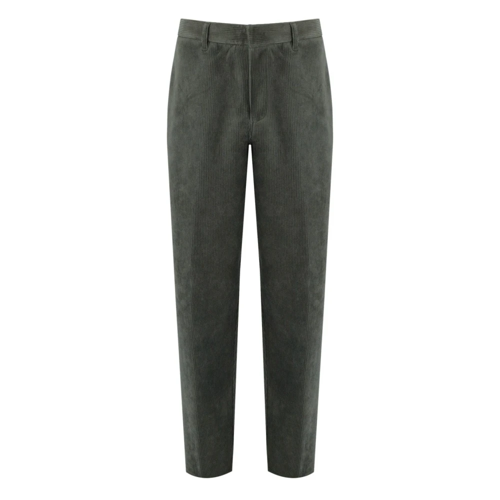 Emporio Armani Groene Geribbelde Fluwelen Broek Green Heren