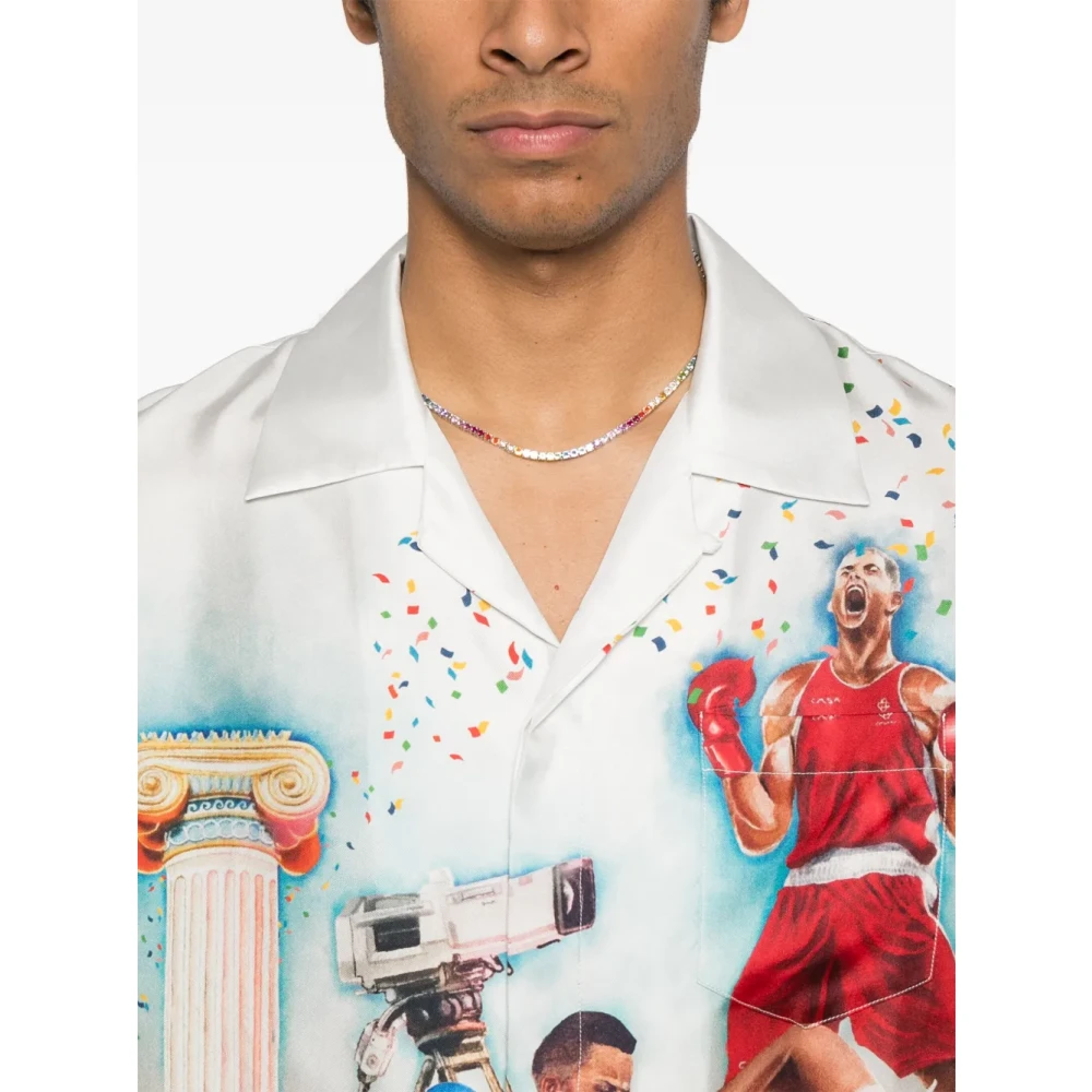 Casablanca Sportieve Cubaanse Kraag Shirt Multicolor Heren
