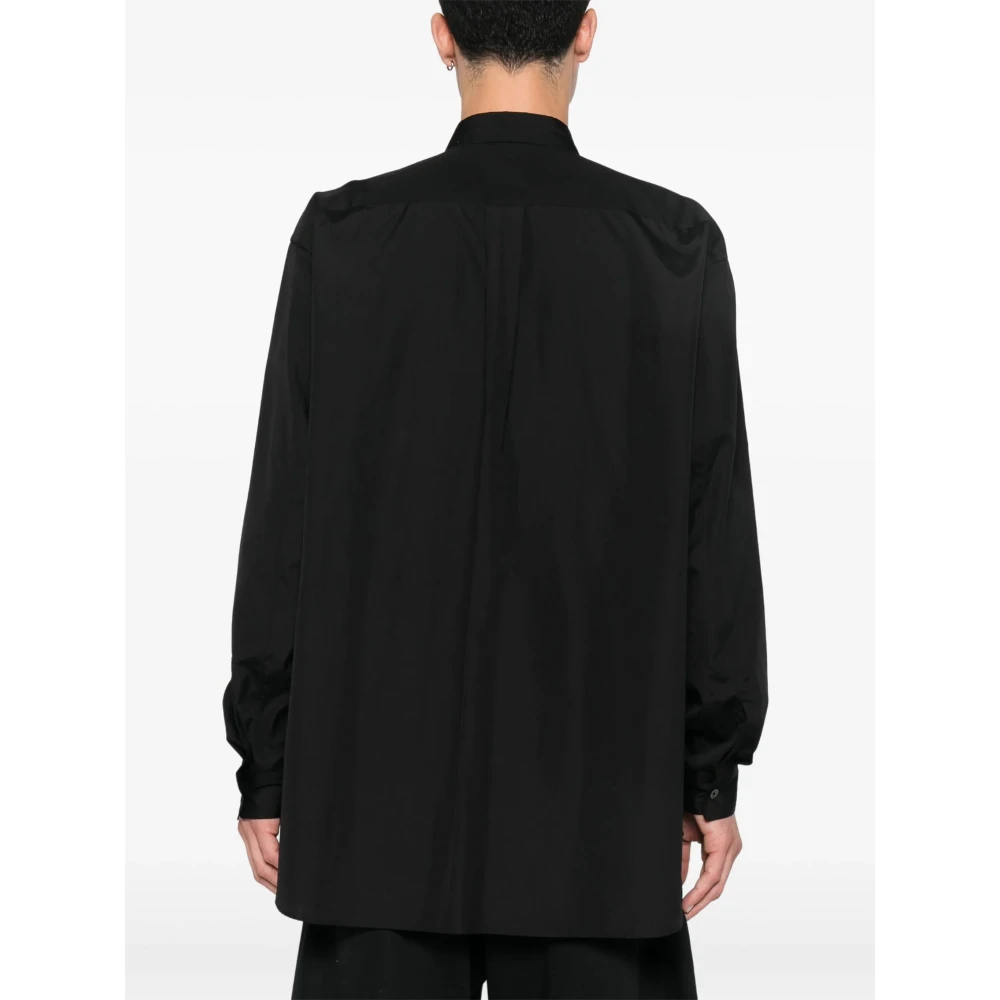 Comme des Garçons Zwarte Button-Detail Shirt met Unieke Vouwdetails Black Heren