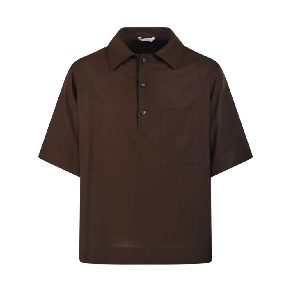 Hevo Men's Brown Short Sleeve Shirts, M, Montursi Polo Shirt