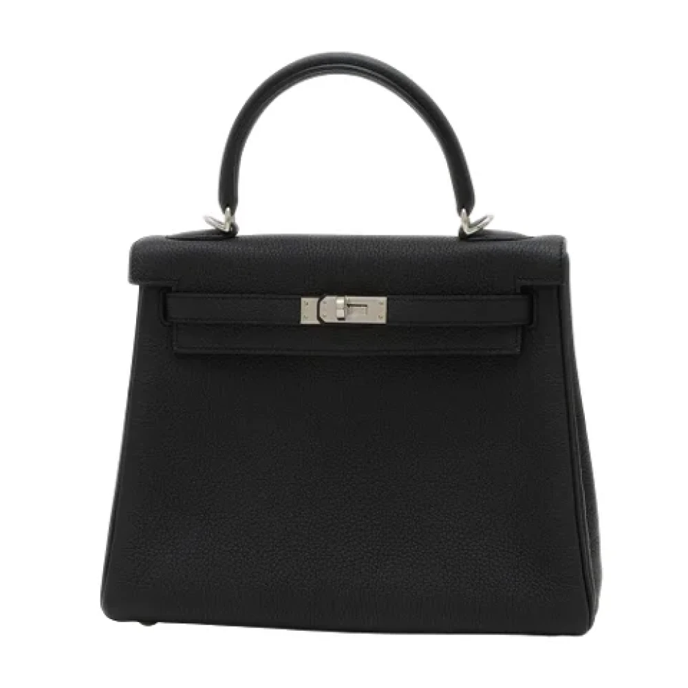 Hermès Vintage Pre-owned Leather handbags Black Dames