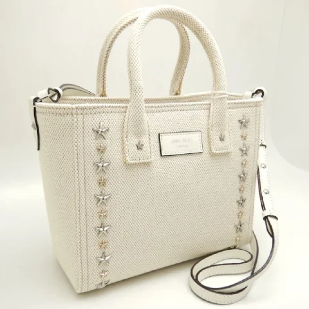 Jimmy Choo Pre-owned Fabric handbags Beige Dames