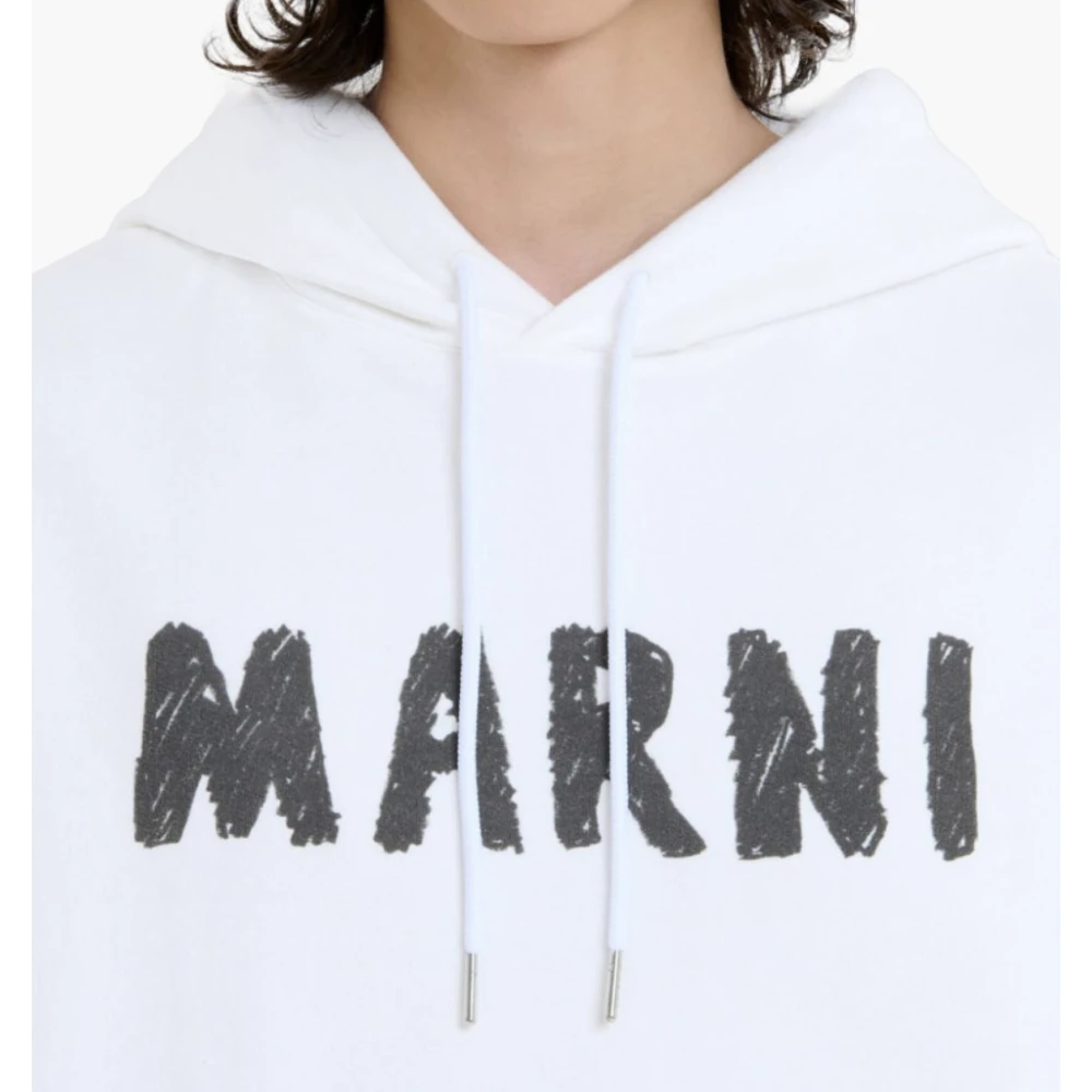Marni Witte Hoodie Casual Streetwear Mode White Heren