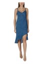 robe-bleue-en-coton-a-col-en-v