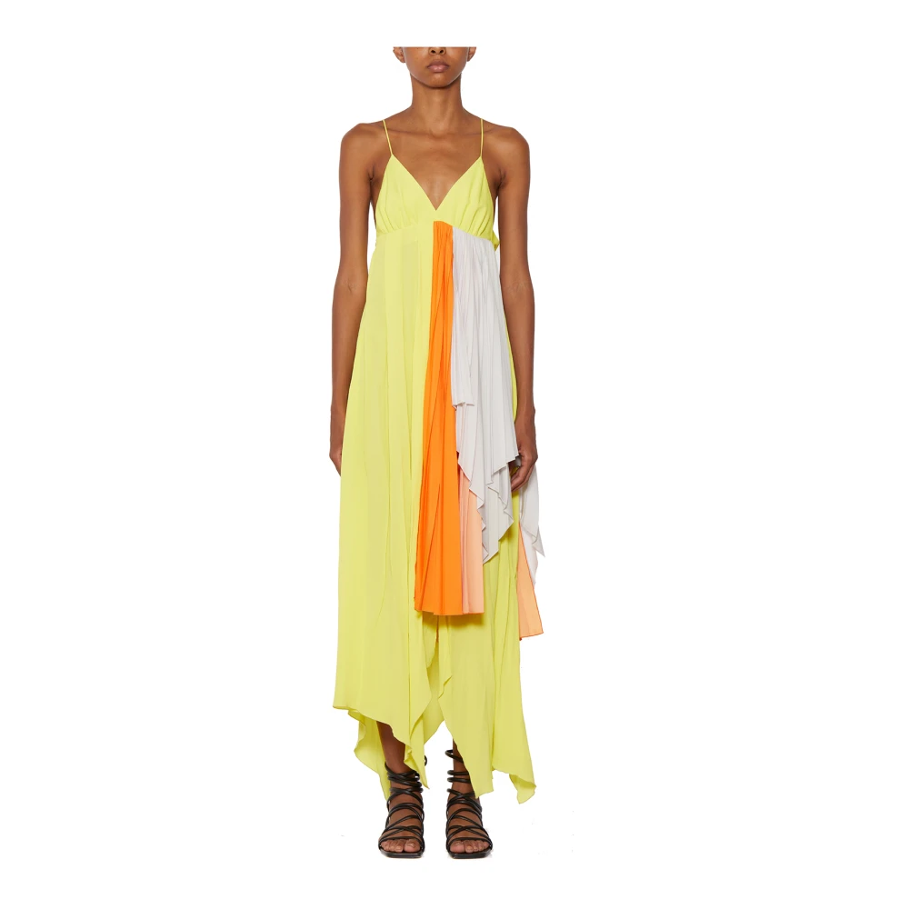 Unravel Project Maxi -jurken Yellow Dames