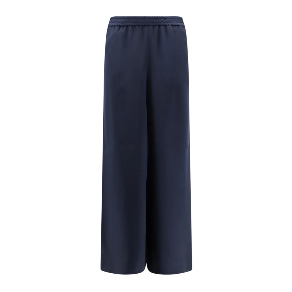 Max Mara , Wide Trousers, Female, Blue, S, Wide Leg Trousers