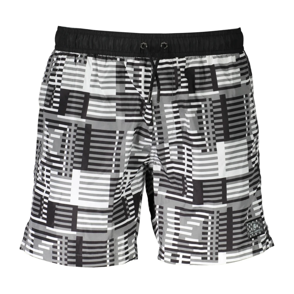 Karl Lagerfeld Men's Black Beachwear, S, Clothing