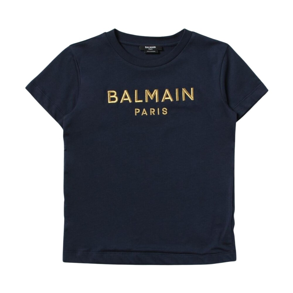 BALMAIN｜SHORT-SLEEVED ROUND NECK T-SHIRTS (CH1EF000BB04 Balmain Crew neck t-shirt short sleeves | The Fashion Square