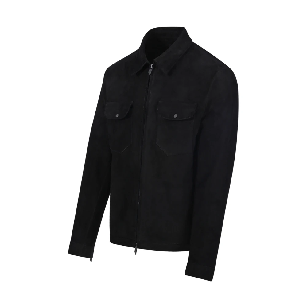 Salvatore Santoro Zwarte Jas voor Stijlvolle Look Black Heren