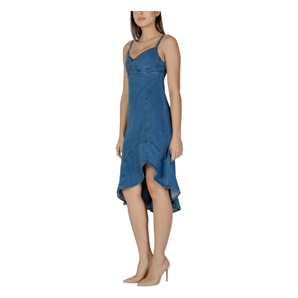 Desigual Lange Jurken Lente Zomer Collectie Blue Dames