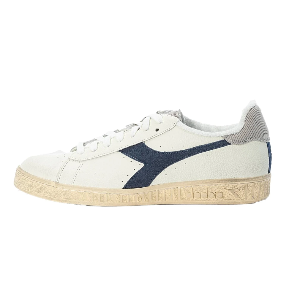 Diadora Men's White Vintage Tennis Style Sneakers