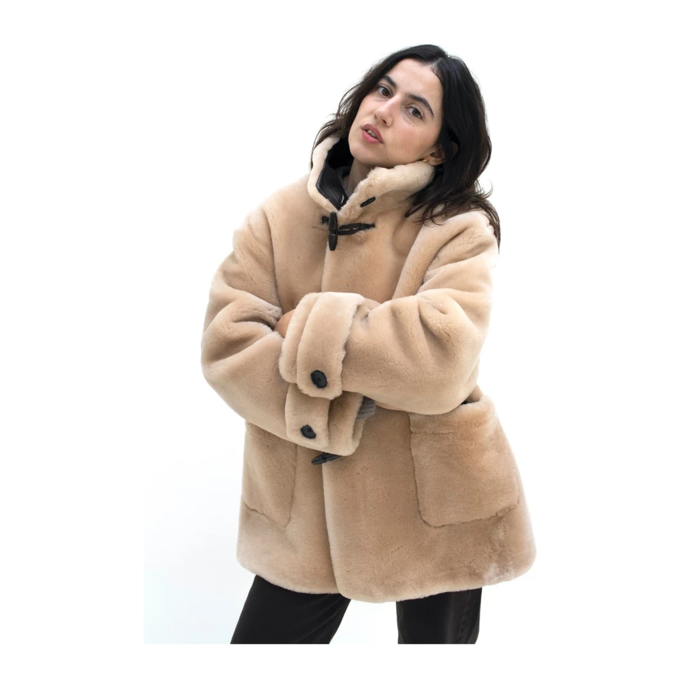 Just Things we Like Hayami Shearling Jacket Brown Dames