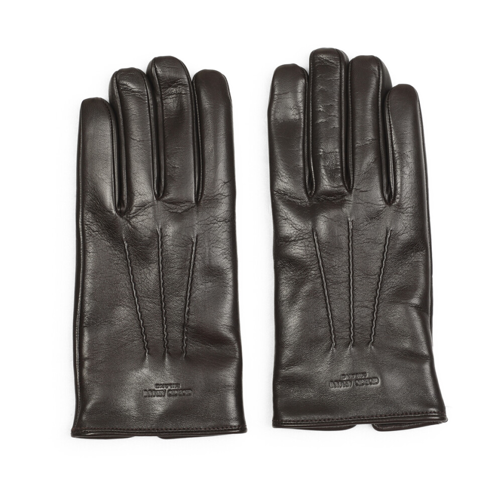 手袋 Giorgio Armani Elongated Black Lamb Leather Gloves Giorgio Armani Lamb Leather Gloves Black at CareOfCarl.com