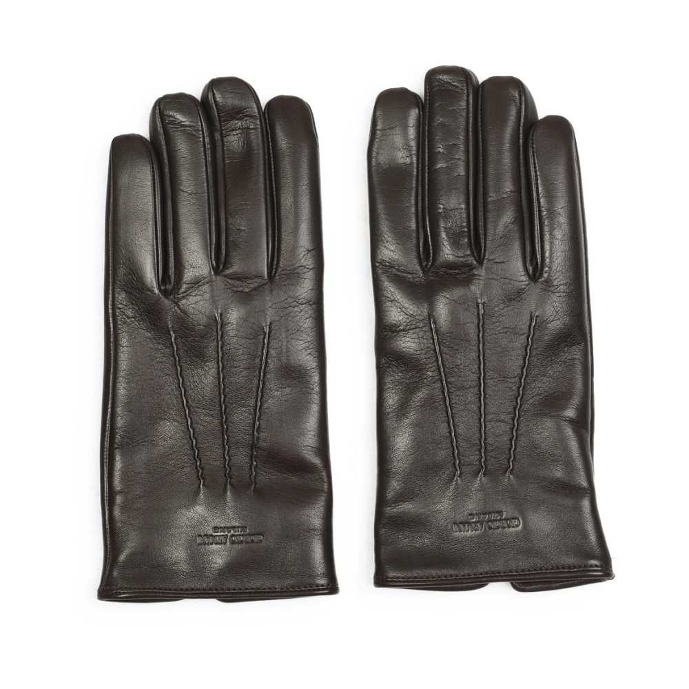 Giorgio Armani Uomo Marrone - Guanti In Pelle Per - Accessories - M