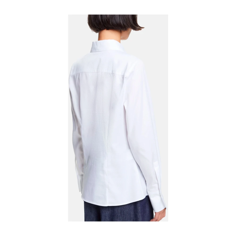 Carolina Herrera Klassieke getailleerde Jacquard Poplin shirt White Dames
