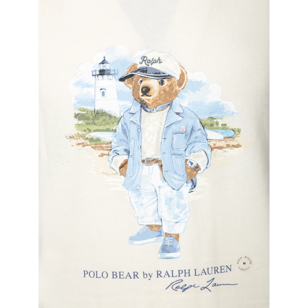 Polo Ralph Lauren Preppy Polo Bear Grafisch T-shirt White Heren