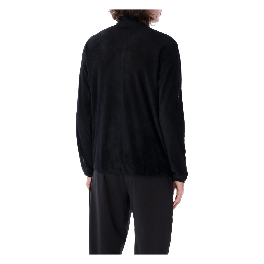 Emporio Armani EA7 Zwarte Zip-Up Jas Ventus7 Stof Black Heren