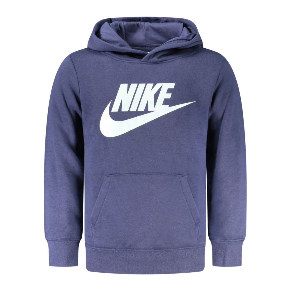 Nike Blue Long-Sleeved Hoodie - Unisex - Kids Sweatshirts - 7 Y - Kids