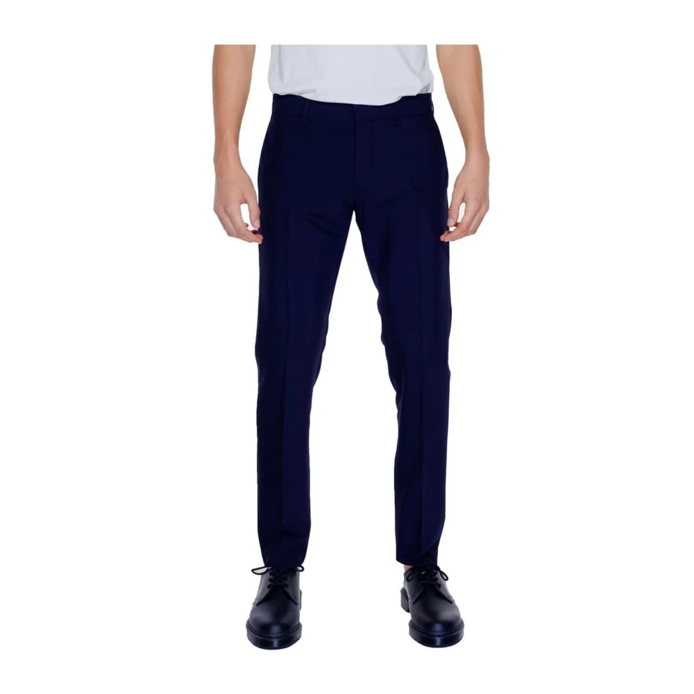 Antony Morato Blauwe Suit Broek Polyester Mix Lente Zomer Blue Heren