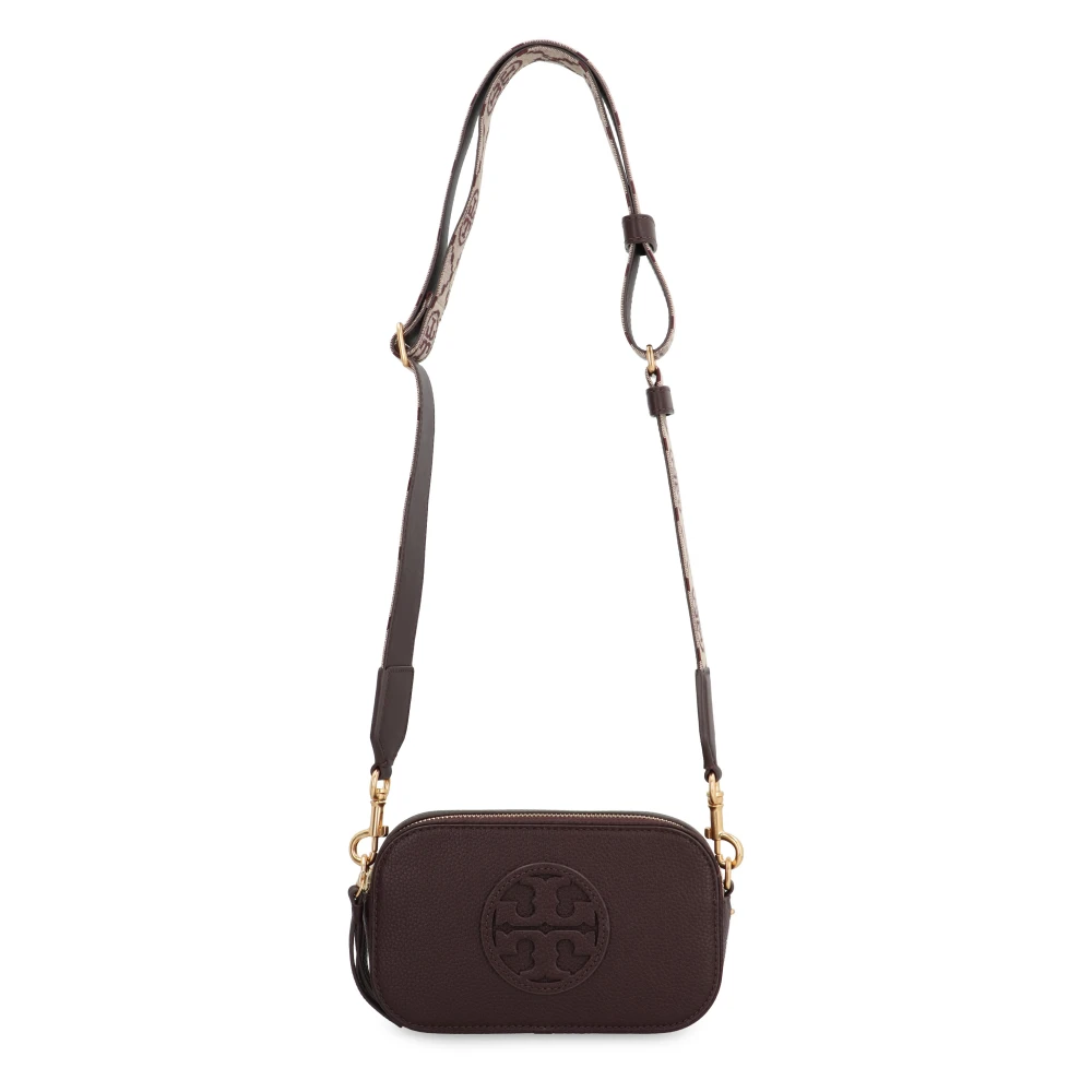 TORY BURCH Mini Crossbody Tas met Dubbele Rits Red Dames