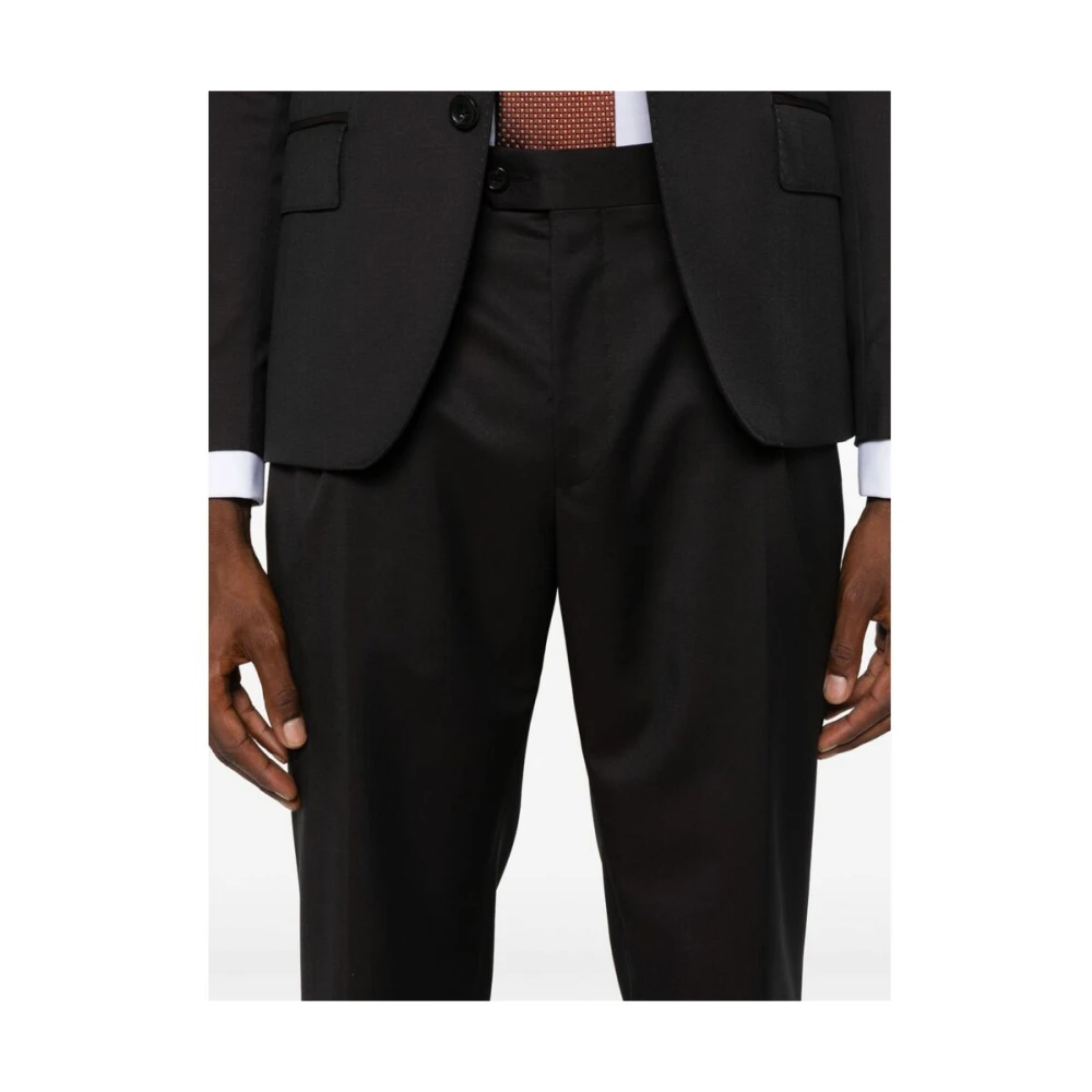 Reveres 1949 Bruine wollen pak met peak revers Brown Heren