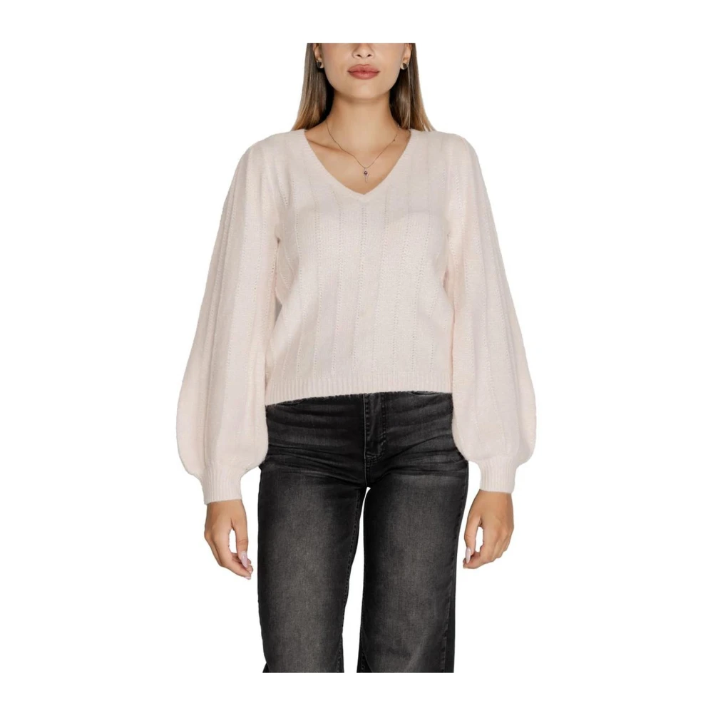 Guess V-hals gebreide trui Pink Dames