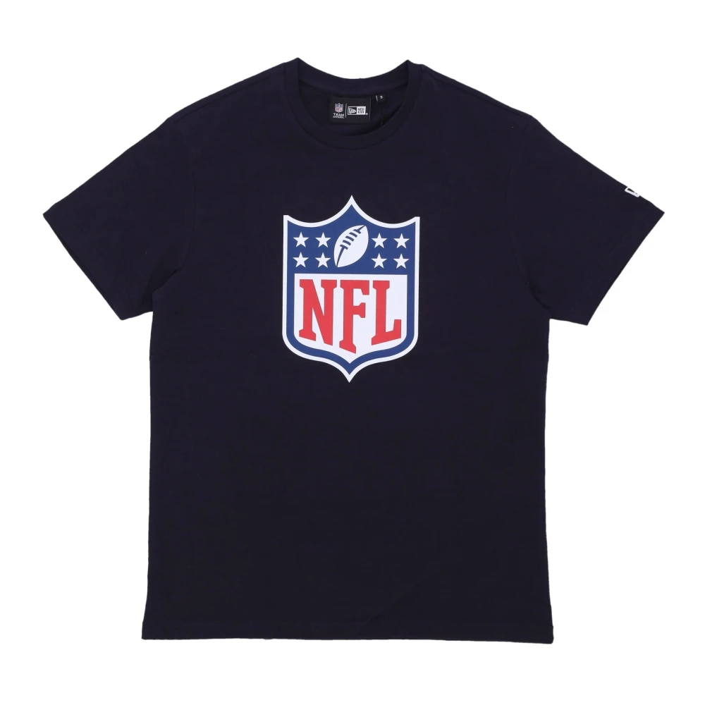 New era NFL Shield Logo Tee Navy Wit Blue Heren
