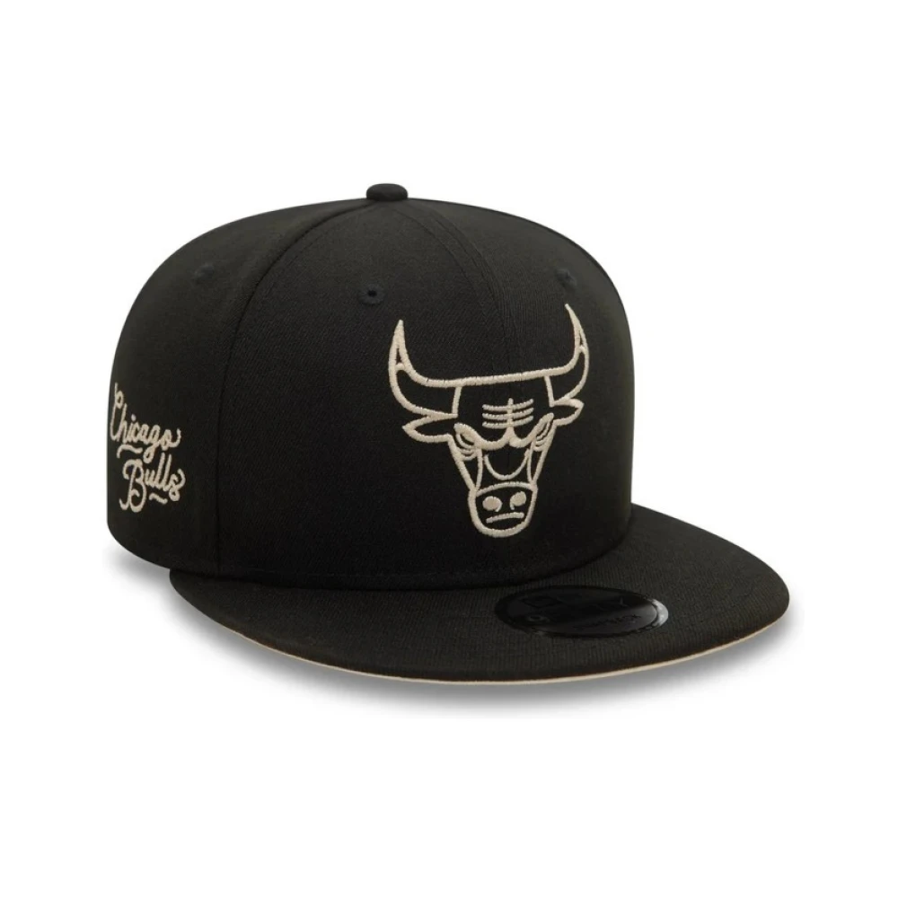 new era Zwarte Bulls NBA Wordmark Pet Black Heren
