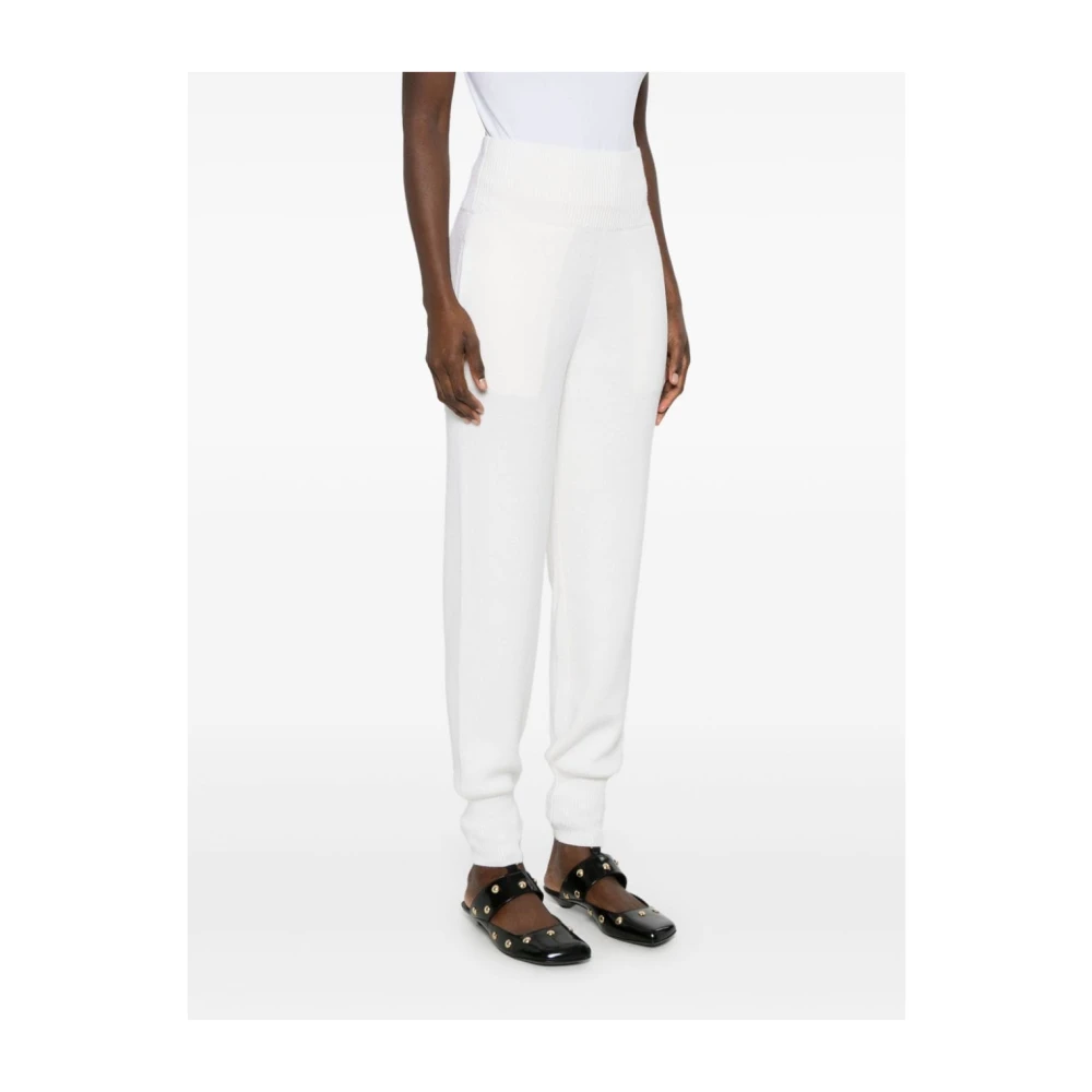 Chloé Witte Wollen Gebreide Broek White Dames