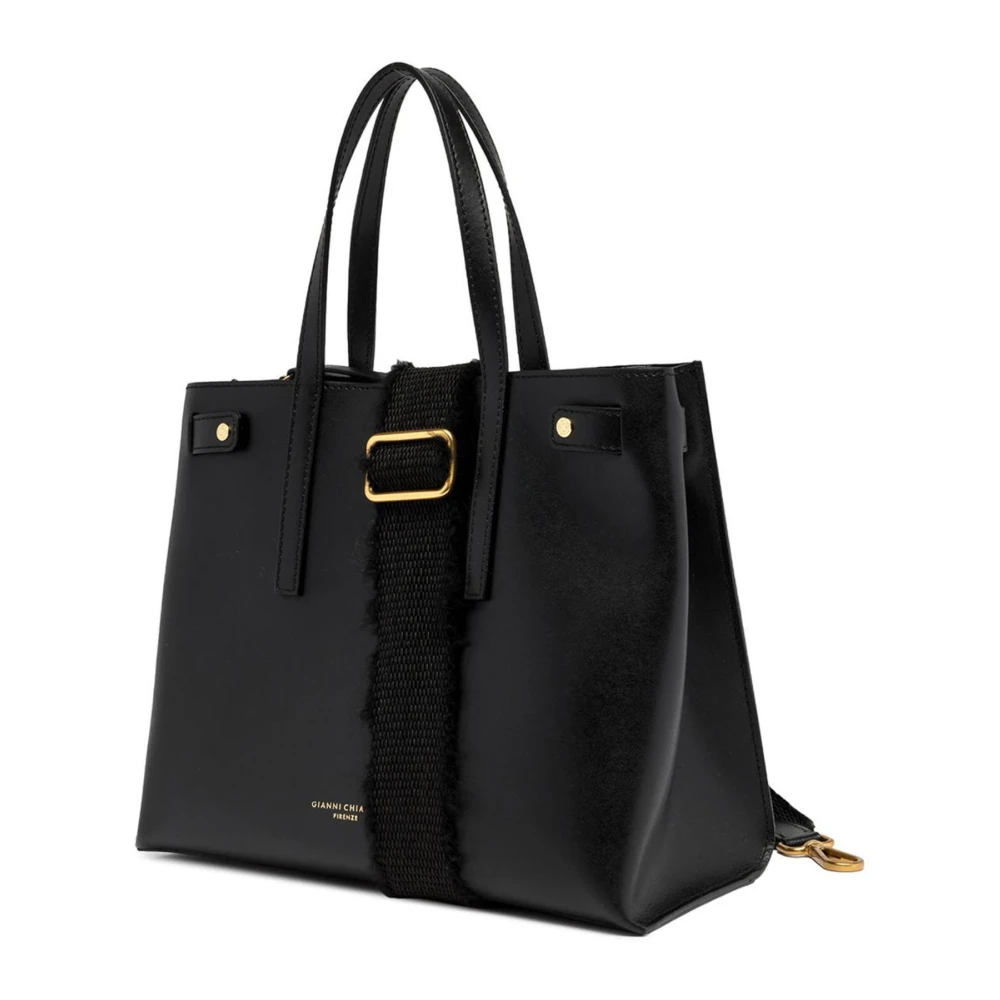 Gianni Chiarini Zwarte gladleren Altea tas Black Dames