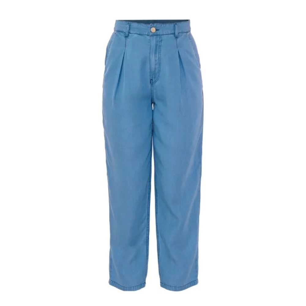 Kocca Heldere Blauwe Wide Leg Jeans Blue Dames