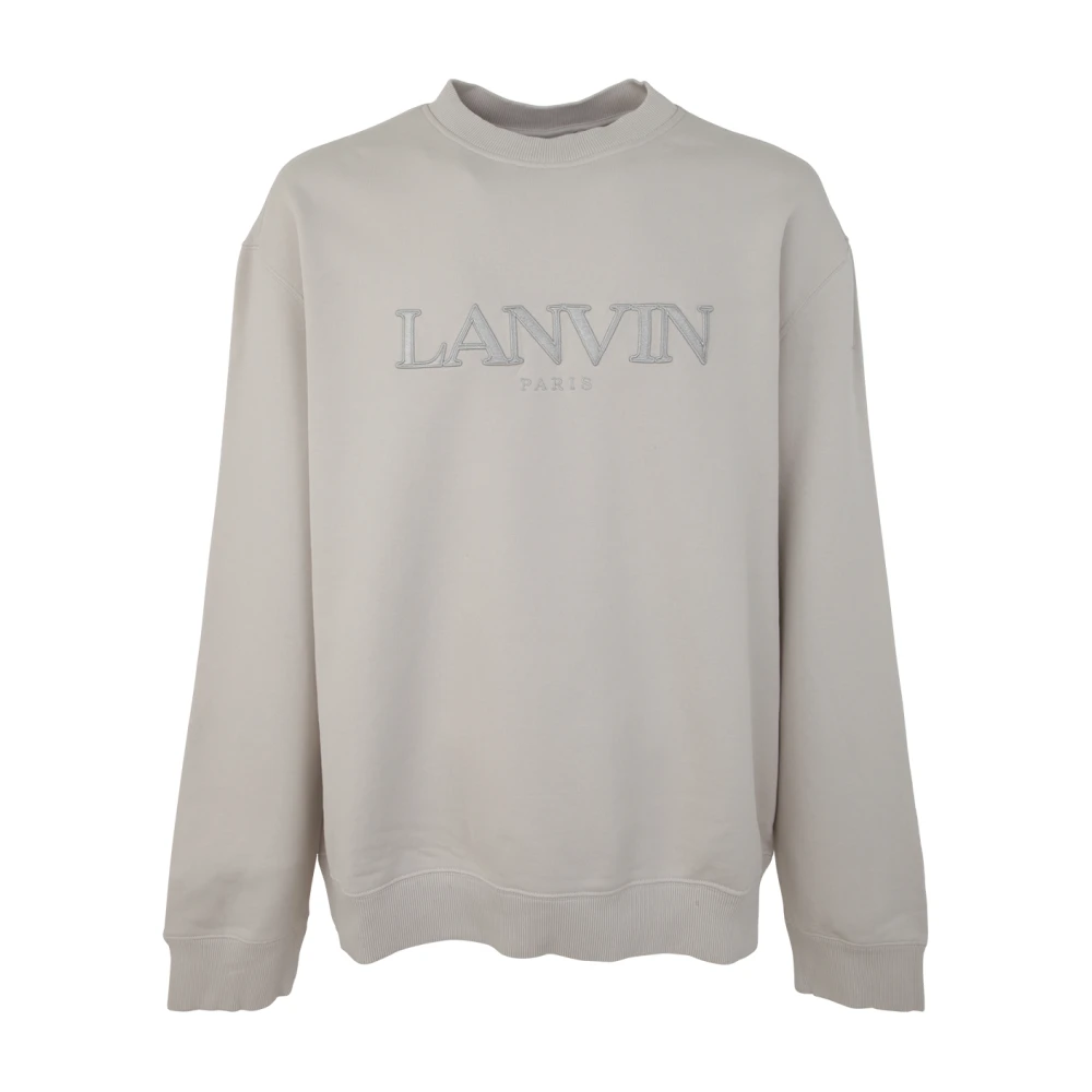 Lanvin Klassieke Parijse Geborduurde Sweatshirt Gray Heren