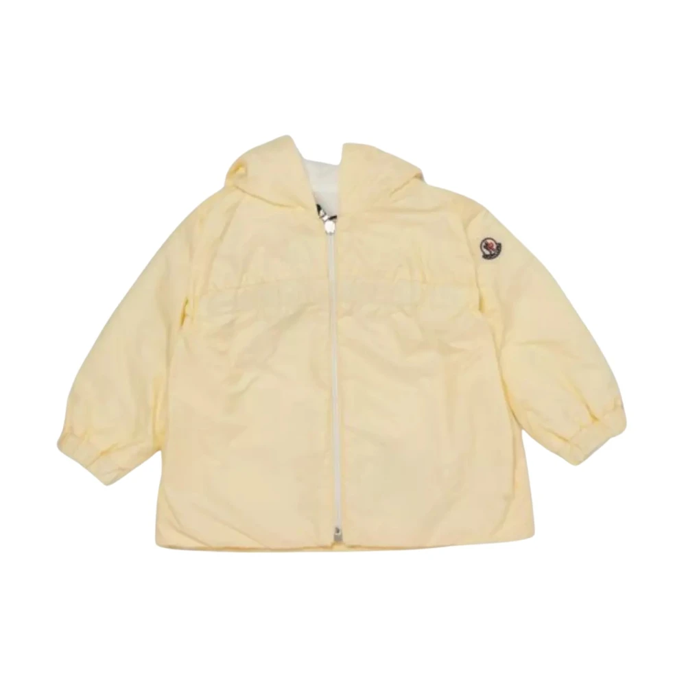Moncler Unisex Yellow Light Jackets,, Hooded Jacket Stylish Design Medium Kids