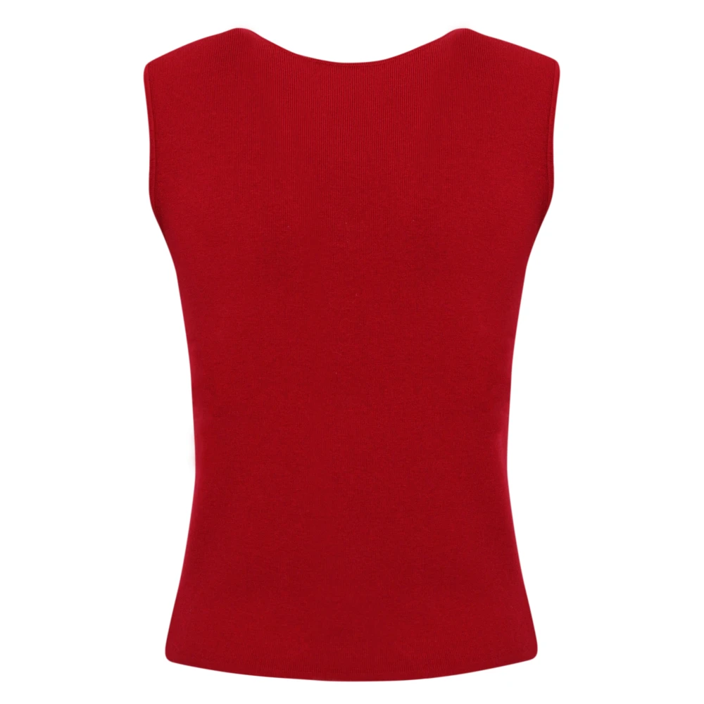 Twinset Omkeerbare Mouwloze Rode Top Red Dames