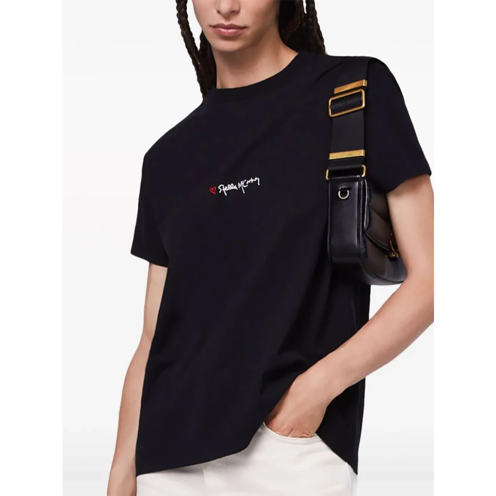 Stella Mccartney Zwarte T-shirts en Polos met Hart Black Dames
