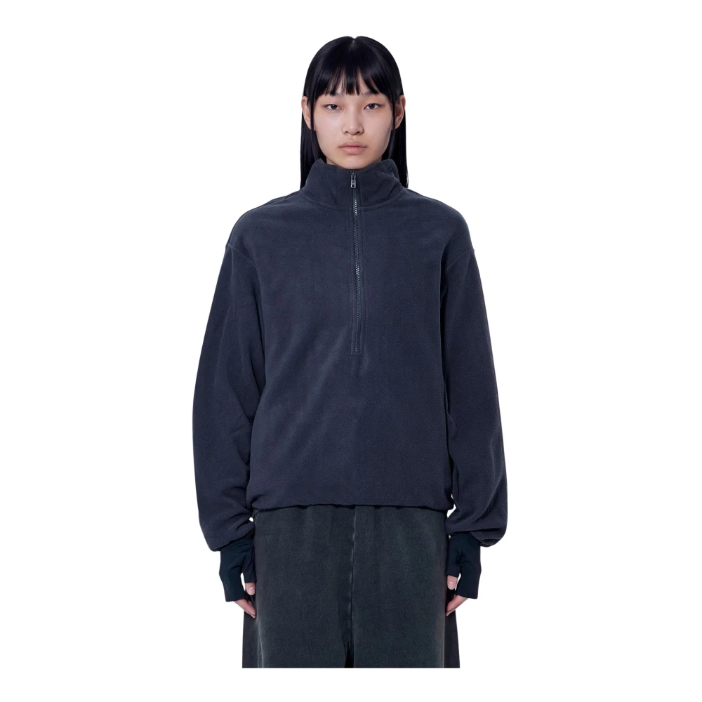 Entire Studios Donna Navy Half-Zip Fleece Pullover - Woman Sweatshirts S - Immagine 3