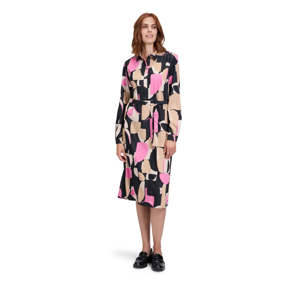 Betty & Co Casual Jurk met Kraag Multicolor Dames
