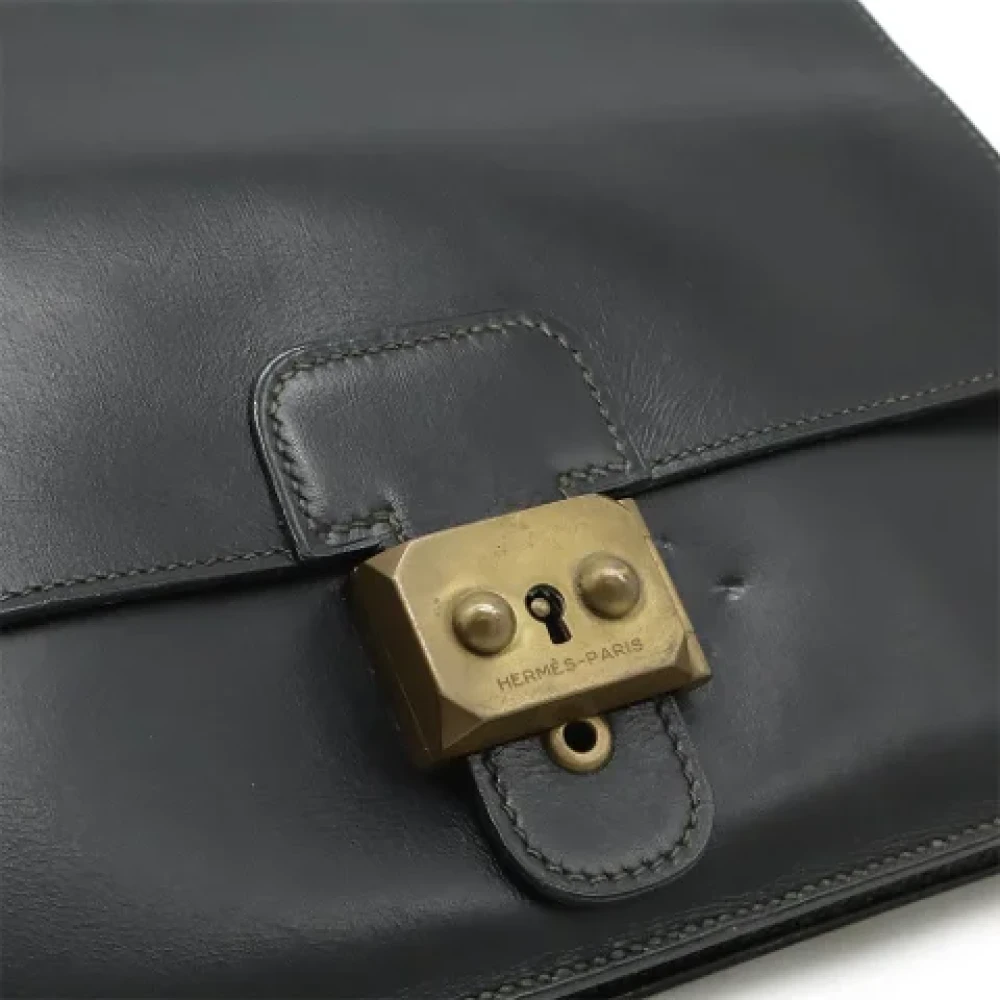 Hermès Vintage Pre-owned Leather clutches Black Dames