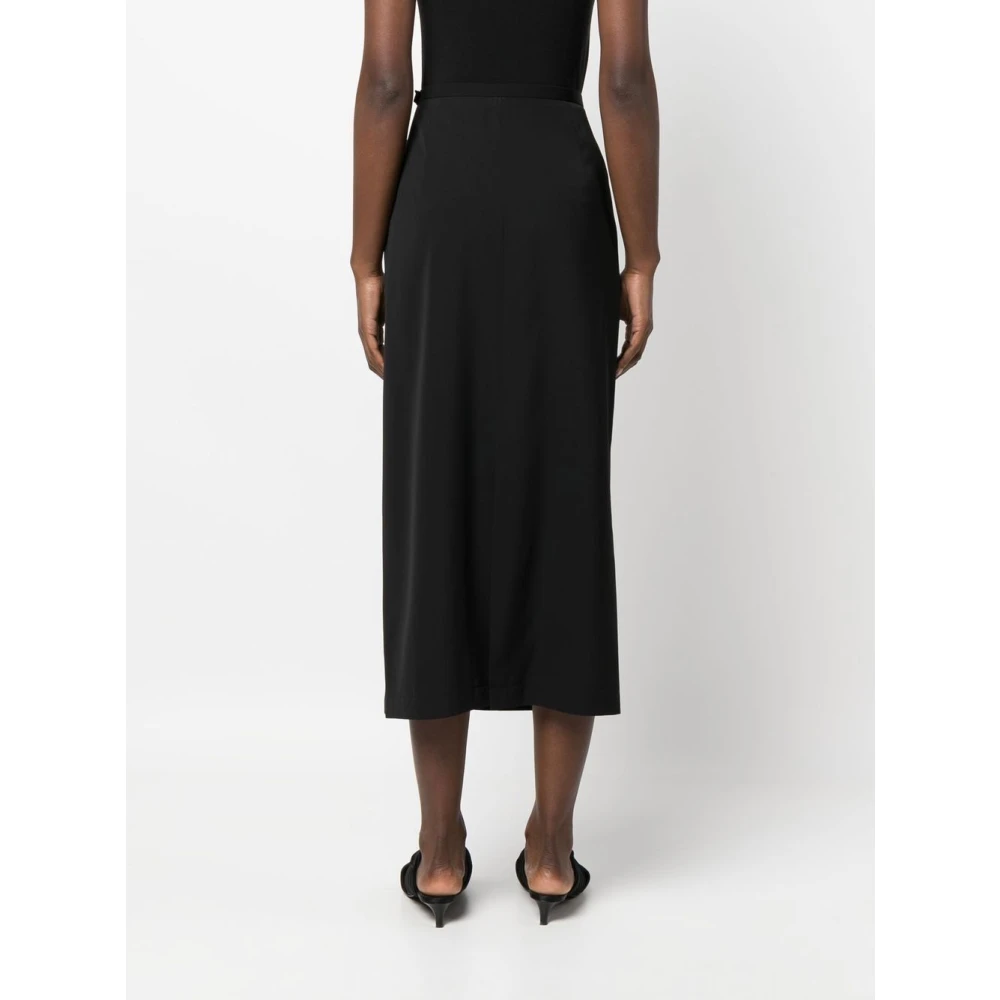 The Row Zwarte hoge taille rok Black Dames
