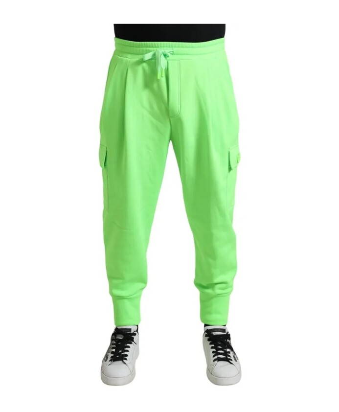 pantalon-de-jogging-en-polyester-vert-neon