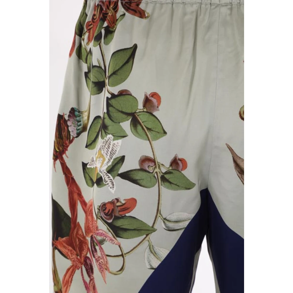 Dries Van Noten Grijze Piperi Print Elastische Taille Shorts Multicolor Heren
