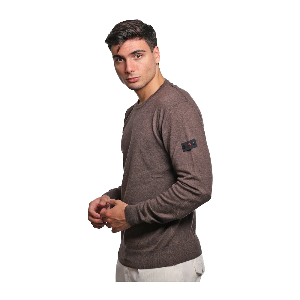 Peuterey Bruine Katoen Wol Trui Exmoor Model Brown Heren
