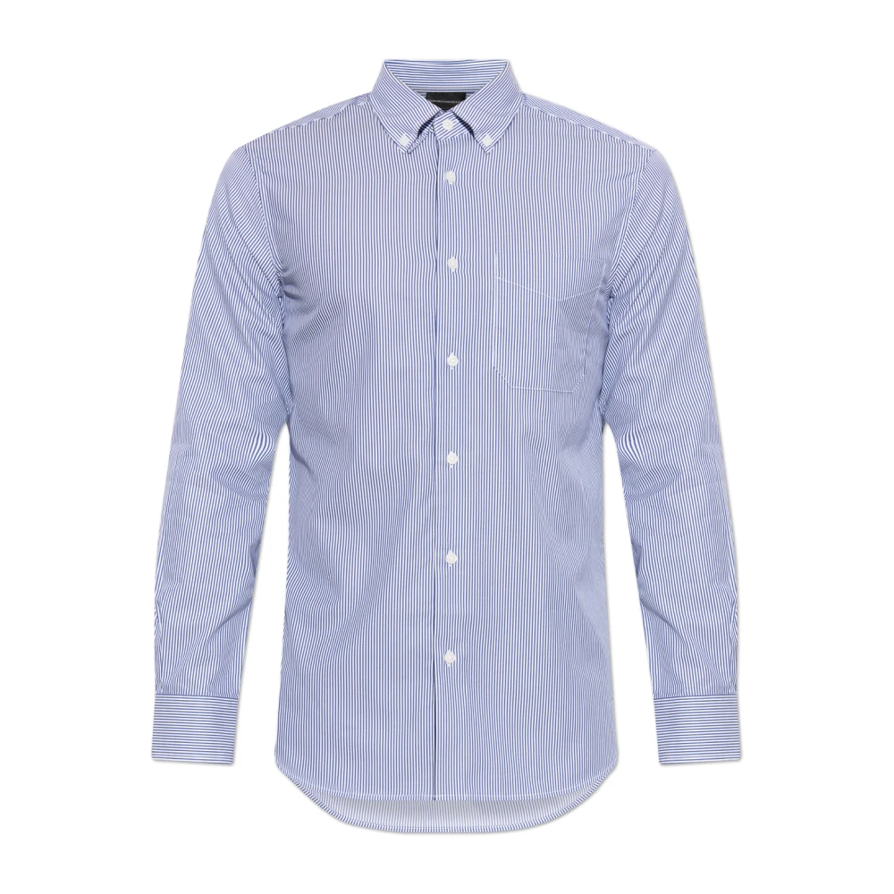 Emporio Armani Hombre Azul - Camisa De Patrón A Rayas - Shirts - 2XL