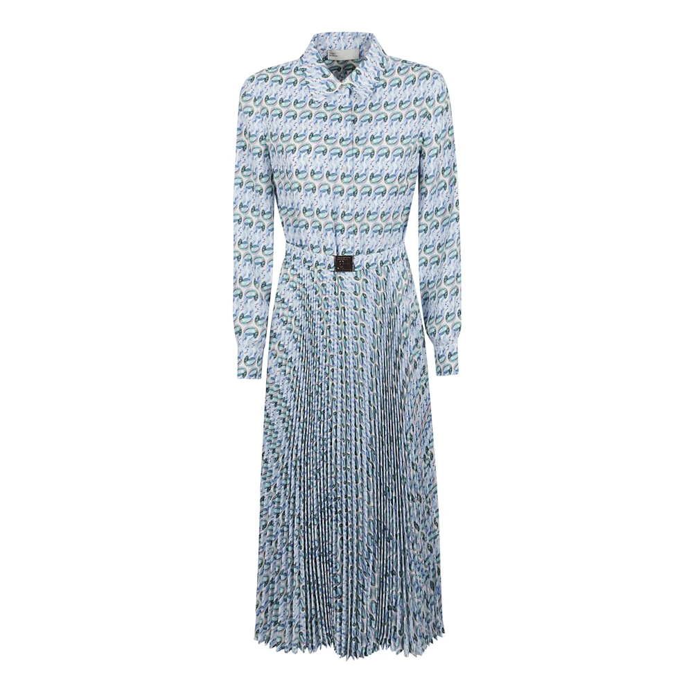 TORY BURCH Stijlvolle Twill Jurk Blue Dames