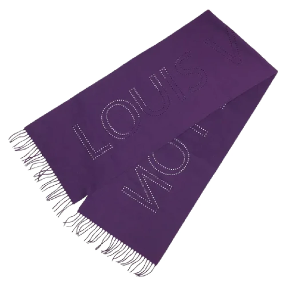 Louis Vuitton Vintage Pre-owned Cashmere scarves Purple Dames