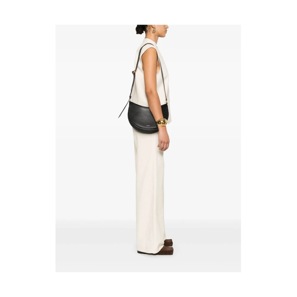 Wandler Zwarte Schoudertas met Overslag Black Dames