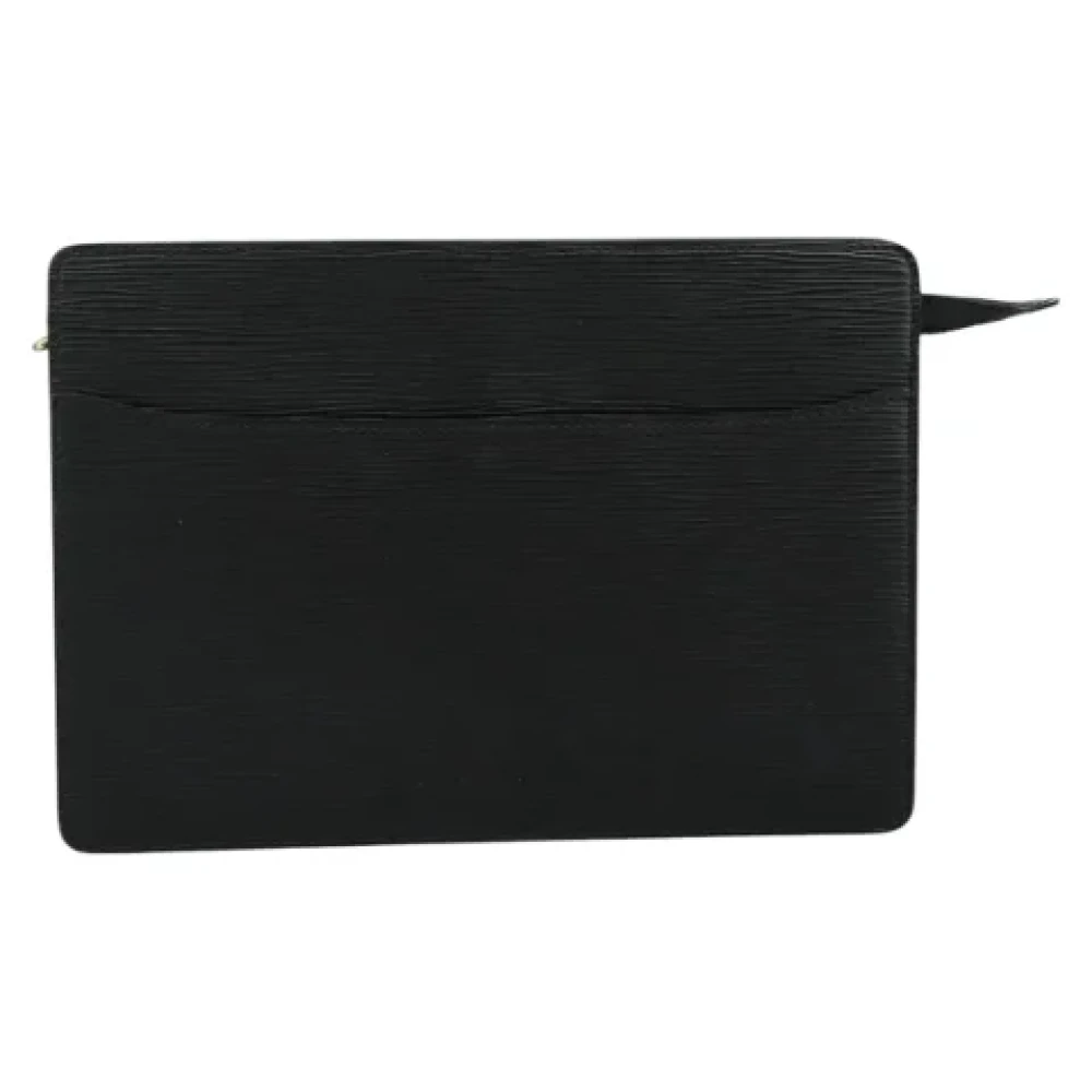 Louis Vuitton Vintage Pre-owned Leather clutches Black Dames